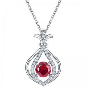 Nieuwe mode-sieraden 925 Sterling zilveren rhodium plating kubieke zirkoon hanger ketting voor vrouwen cadeau